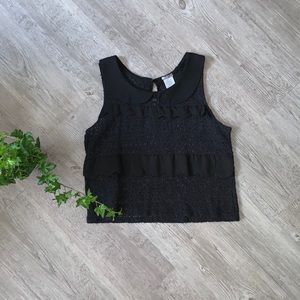 Charlotte Russe Peter Pan collar crop top